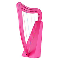 Walter.t 15-String Lyre Harp Wooden String Instrument with Carry Bag Strap Cleaning Cloth Tuning Wrench Pickup for