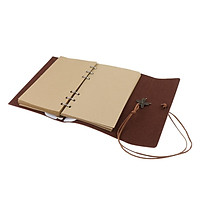 Leather Journal Notebook Portable Loose Leaf Blank Notebook Yellow