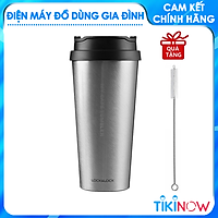 Ly Giữ Nhiệt Lock&Lock Clip Tumbler LHC4151 (540ml) - Hàng Chính Hãng, Bằng Thép Không Gỉ Inox 304, Kèm Ống Hút Nhựa Dùng Được Nhiều Lần, Nắp Vặn Chặt - Tặng Cọ Rửa Ống Hút