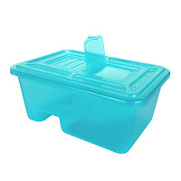 Plastic Durable Reptile Turtle Tortoise Tank Vivarium Feeding Box Light Blue