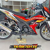 Tem dành cho xe Sonic , tem rời cao cấp dán xe trắng đỏ racing