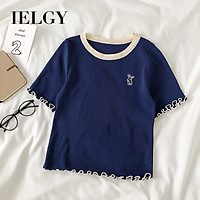 Áo Len Nữ Ngắn Tay Cổ Tròn Thời Trang Hàn