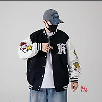 Áo Bomber Chữ K Kiểu In Tay - Áo Khoác Nỉ Bóng Chày Nam Nữ Ảnh Thật + Video T M Store