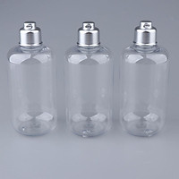 3Pcs 300ml Empty Clear Plastic Bottles Tubes Flip Cap Makeup Containers for Shampoo Lotions Toners
