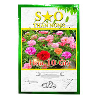 Hạt giống hoa 10 giờ nhiều màu tỉ lệ nảy mầm cao - Hạt giống Sao thần Nông - Gói 200 Hạt