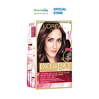 Kem nhuộm dưỡng tóc phủ bạc L'Oreal Excellence Crème - Màu 4.2 (nâu ánh tím)