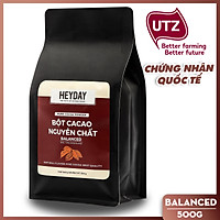 Bột cacao nguyên chất 100% Việt Nam - Dòng Balanced phổ thông túi 500g - Chuyên dùng làm bánh, pha chế cho quán cà phê - Heyday Cacao
