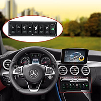 (Universal) 8 Gang ON-OFF LED Switch Panel Interior Control Rocker Circuit Breaker For Car Marine Motorcycle Voltmeter