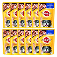 Combo 12 Gói Thức Ăn Cho Chó Pedigree Vị Gà Nấu Sốt (130g/gói)