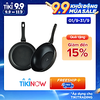 Cặp Chảo Chống Dính đa Lớp đáy Từ Nagakawa NAEC2626 (26cm) - Chống Dính Gấp 5 Lần Chảo Thường - Dùng Trên Mọi Loại Bếp - Hàng Chính Hãng
