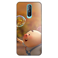 Ốp lưng nhựa cứng nhám dành cho Oppo RX17 Pro in hình Heo Con Bóng Nước