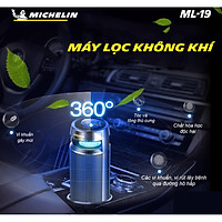 Máy lọc không khí ô tô Michelin ML-19, loại bỏ 99,9% vi khuẩn và hạt lơ lửng trong không khí