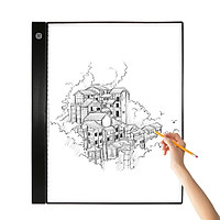 Bảng hắt sáng A3 đèn LED siêu mỏng 4mm dùng để chép tranh với 3 mức độ đèn sáng riêng biệt