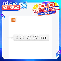 Xiaomi Mi Smart Power Socket Portable Strip Plug Adapter Fast Charging 3 USB Extension Socket Plug 3 Standard Socket - White
