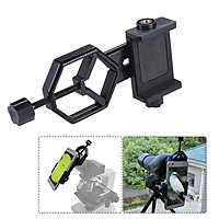 Metal Telescope Mount Adapter Bracket with Adjuatable Smartphone Cell Phone Holder Clip for Binocular Monocular Spotting