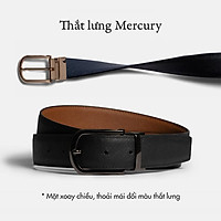 MẶT XOAY CHIỀU Thắt Lưng Dây Nịt Nam Đẹp MERCURY Da Saffiano Nhập Khẩu Chống Thấm Nước Chuẩn Leonardo DOLANTO