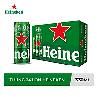 Thùng Bia Heineken 24 Lon Cao Sleek (330ml / Lon)