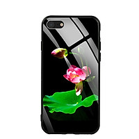 Ốp Lưng Kính Cường Lực Cho Điện Thoại IPHONE SE 2020 - 0221 LOTUS01 - Hàng Chính Hãng