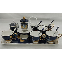 BỘ ẤM CHÉN KÈM KHAY VÀ BẾP TRÂM TRÀ SỨ XƯƠNG CAO CẤP