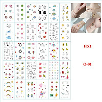 Set 30 Tấm Hình Xăm Mini, Hình Tatoo Xăm Nước Đa Dạng Mẫu HX1