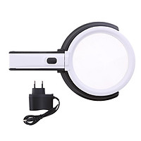 Big Lens Folding Magnifier Desktop Magnifying Glass with 10 LED Lamp EU Plug