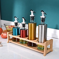 Chai đựng dầu ăn, nước mắm, xì dầu đầu vòi chống tràn 3 dung tích thủy tinh cao cấp CDD01