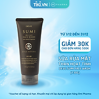 Sữa rửa mặt than hoạt tính Deve Sumi Face Wash (130g)