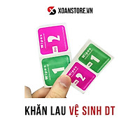 Combo 2 Khăn lau vệ sinh màn hình điện thoại, máy tính, đồng hồ TẨM CỒN Miếng Ướt & Khô giá rẻ