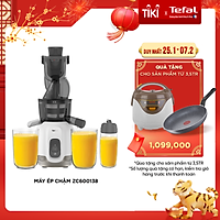 Máy ép chậm Tefal ZC600138 200W - Dung tích tổng 0.8L - 2 Tốc độ xay - Hàng chính hãng
