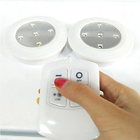 6PCS LED Wireless Kitchen Counter Under Cabinet Closets Lighting Wireless Remote Control Touch Light