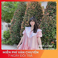 Váy Hồng Phối Cổ Bèo Babydoll Siêu Bánh Bèo Mặc Đi Dự Sinh Nhật Thì ...