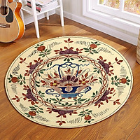 Carpets Living Room Hall Printed Round Non Slip Floor Mat Computer Swivel Chair Cushion Decorative Tiki Carpets Living Room Hall Printed Round, Round Living Room Chair Cover