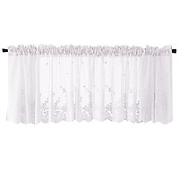 (Toponeto) Waffle Woven Textured Valance for Bathroom Water Repellent Window Covering
