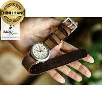 Dây đồng hồ RAM NATO da bò lộn dành cho dòng Casio - Hàng phụ kiện