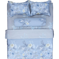 Chăn Bốn Mùa Cotton Xanh In Hoa Everon Lite ELCP105 (200 x 220cm)