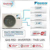 Hệ Thống Máy Lạnh Multi S Daikin Inverter Combo MKC70SVMV/CTKC35RVMV+CTKC35RVMV+CTKC50RVMV Gas R32 Treo Tường 1 Chiều Lạnh Hàng Chính Hãng - Chỉ giao tại HCM
