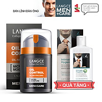 Collagen Skin White Dưỡng Trắng Kiểm Soát Nhờn Ngừa Mụn, Cấp Ẩm 50ml cho Nam TẶNG Gel Vệ Sinh Vùng Kín Nam 100ml LANGCE