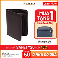Ví Nam Bóp Nam Đứng Da Bò Thật Có Khe SIM Galaxy Store GVN05 (Nâu)