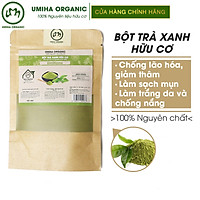 Bột Trà Xanh hữu cơ UMIHOME (35g) nguyên chất bột đắp mặt, tắm trắng, dưỡng trắng da loại bỏ mụn hiệu quả