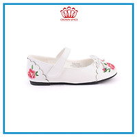Giày Búp Bê Bé Gái Crown Space Crown UK Princess Ballerina CRUK3112 - Màu trắng Cao Cấp Nhẹ Êm Thoáng Mát Size 28-36/4-14 Tuổi