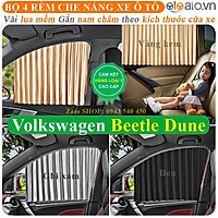Rèm vải che chắn nắng xe ô tô Volkswagen Beetle Dune Cao Cấp gắn nam châm keo 3M