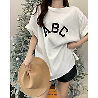 Áo Thun Tay Lỡ Unisex In Chữ ABC Siêu Đẹp Camshop