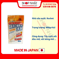 Bột rửa chén ROCKET kháng khuẩn khử mùi 800g dùng cho máy rửa chén (Hương cam) Nội địa NHẬT BẢN