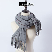 Khăn choàng khăn len quàng cổ cho nữ LB18-Xám