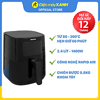 Nồi chiên không dầu Philips HD9252/90 2.4 lít - Hàng chính hãng