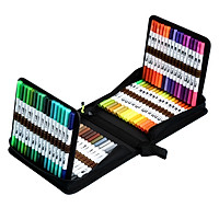 Dual Tip Brush Pens 120 Colors Art Markers Set with Brush and Fine Tips Colored Pen for Children Adults Artists Drawing