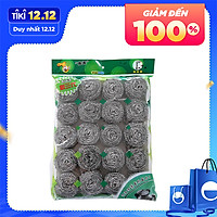 Bộ chùi nồi nhà bếp B0812-20, bằng bông thép không gỉ