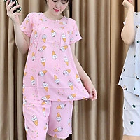 Bộ bầu mặc nhà chất lanh siêu mát freesize từ 40-68kg - Tổng kho đồ bầu