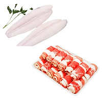 Combo 34: 1kg Cá Basa fillet + 500gram Ba chỉ bò Mỹ cuộn