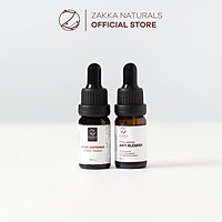Bộ Sản Phẩm Sạch Sâu Trắng Sáng Căng Bóng Toàn Diện gồm Tinh chất (Serum) AHA 10ml và Tinh chất (Serum) B3 10% 10ml Zakka Naturals